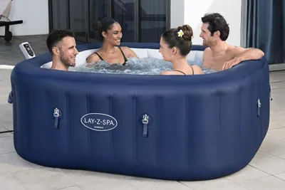 Produktbild von Bestway® LAY-Z-SPA® Energiespar-Whirlpool Hawaii AirJet™ mit App-Steuerung + integrierter UltraFit™ -Pumpeneinheit, für 6 Personen 180 x 180 x 71 cm, Kobaltblau