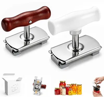 2er-Set manuelle Glasöffner, Edelstahl, verstellbar, ergonomisch
