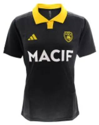 Immagine prodotto di Maglia da calcio replica Adidas Stade Rochelais per bambini, versione casalinga, colore nero, taglia 7/8 anni