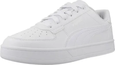 A white Puma Caven 2 Jr sneaker is shown from a side angle against a white background.