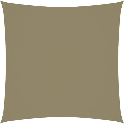 Image de The Living Store Voile d'ombrage en tissu Oxford Carré 5 x 5 m Beige