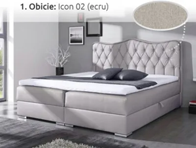 Obrázok produktu pre Posteľ Bari 5 box spring 160x200 s topperom, látka Icon 02(ecru)