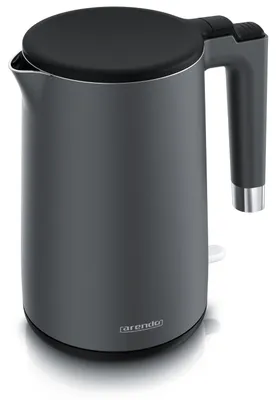 Imagen del producto de Hervidor de acero inoxidable CORE, 1,5L, 2000W, con doble pared, libre de BPA, superficie fría al tacto, base de 360°, con indicador LED, protección contra sobrecalentamiento, color gris mate