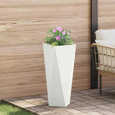 Immagine prodotto di Maison Exclusive - Vaso da fiori bianco 30 x 30 x 75 cm in acciaio