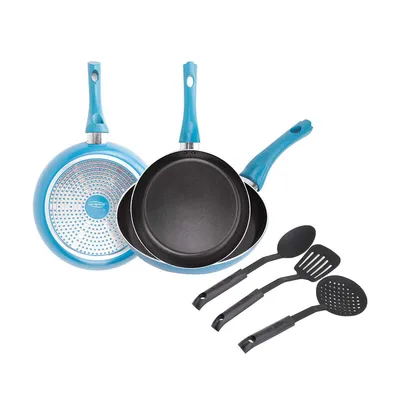 Productafbeelding van Set van 3 pannen (18+22+26 cm) en 3 keukengerei, model zahara bgeu-5144, San Ignacio