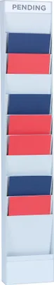 Produktbild von PaperFlow PC10A4.02, Informationsstand, A4, Polystyrene, Grau, Senkrecht, 241 mm