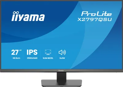Produktbild von iiyama ProLite X2797QSU-B1, 68,6 cm (27"), 2560 x 1440 Pixel, Quad HD, LED, 1 ms, Schwarz