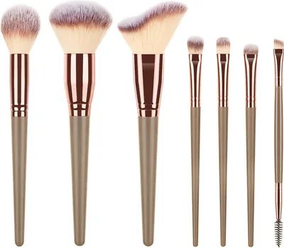 Produktbild von Technique PRO Chamois Make-up Pinsel Set - 7-teiliges Schminkpinsel-Set mit Synthetikborsten