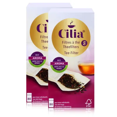 Produktbild von CILIA Teefilter 80 Stk. Grösse S ohne Halter verwendbar ( 2er Pack )