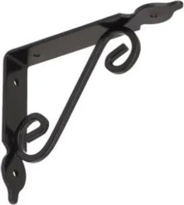 Produktbild von 12x Regalhalter 190x140mm Regalträger Regalwinkel Antik Retro Schwarz