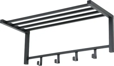 Produktbild von LOFT42 Bergamo Wandgaderobe 4 Haken- Metall - Schwarz