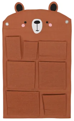 Image de Organisateur mural en forme d'ourson pour chambre d'enfant