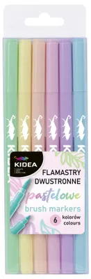 Obrázek produktu pro Oboustranné pastelové fixy, 6 barev, Kidea