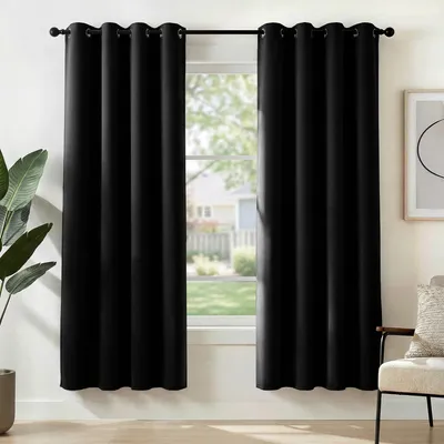 Immagine prodotto di Tende Deconovo per soggiorno, con passanti, oscuranti, termiche, colore nero