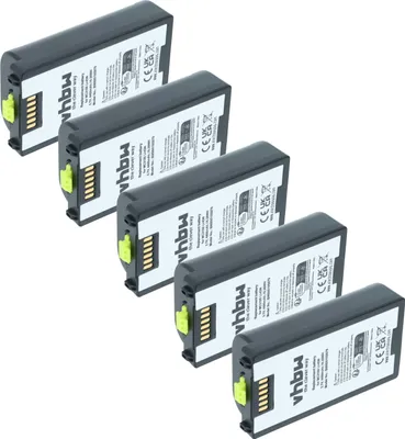 Produktbild von vhbw 5x Akku kompatibel mit Zebra MC3190-KK0PBBG00WR, MC3190-RL2S04E0A, MC3190-RL4S04E0A Barcodescanner POS (4400 mAh, 3,7 V, Li-Ion)