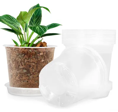 Immagine prodotto di Set di 20 vasi con sottovasi - 18 cm (7 pollici)