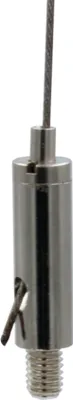 Produktbild von Drahtseilhalter / Gripper 15, Außengewinde M6 Gewindeüberstand 8mm, Seil Ø1,0-1,5mm | vernickelt