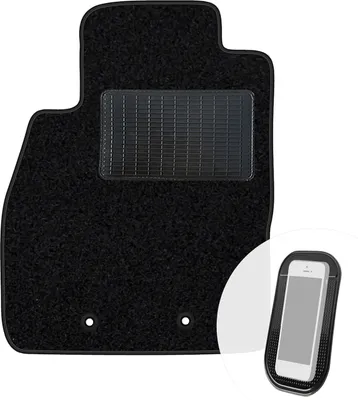Produktbild von moto-MOLTICO Fahrer Fußmatte Auto Velours Fahrerseite Autoteppiche Schwarz Fahrermatte 1-teilig passend für Opel Ampera 2011-2014