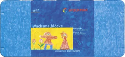 Immagine prodotto di Blocchetti da colorare a cera STOCKMAR, colori assortiti, 16 pezzi.