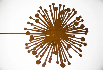 Produktbild von Edelrost Topfstecker "Allium" 20 cm, Stab 80 cm