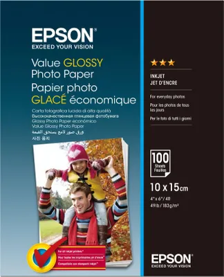 Zdjęcie produktu dla EPSON C13S400039 Fotopapier C13S400039 10,0 x 15,0 hochglänzend 183 g/qm 100 Blatt