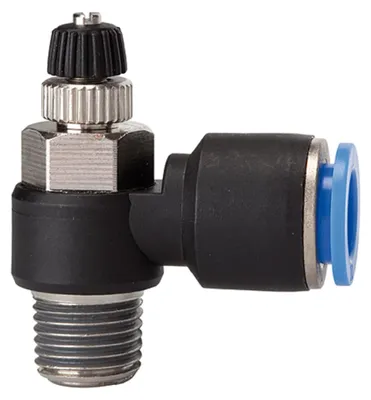Produktbild von Riegler Drosselrückschlagventil »Blaue Serie«, Zuluftdros. R 1/4 a. Ø 12mm