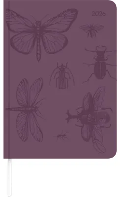 Image de Lady Journal Grande Deluxe Purple 2026 - Agenda de poche A5 (15 x 21 cm) - Couverture Tucson - avec motif en relief - Format hebdomadaire - 128 pages - Édition Alpha