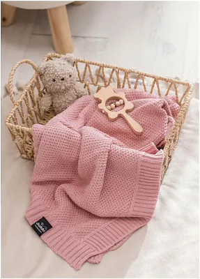 Produktbild von Dusty Pink Strickdecke