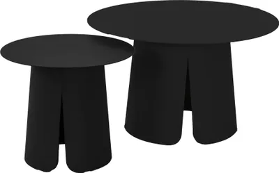 Produktbild von Beistelltisch - Anthrazit - 2er-Set - Aluminium