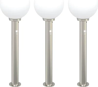 Produktbild von vidaXL Pollerleuchten mit Sensor 3 Stk. 80 cm Edelstahl IP44
