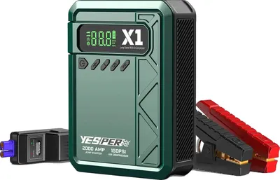 Image de Démarreur et compresseur d'air, 2000A de courant de pointe, gonfleur de pneus 150 PSI, A-X1-yesper