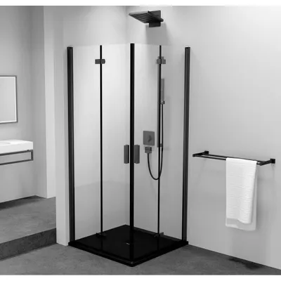 Obrázek produktu pro ZOOM BLACK Rohový sprchový kout 900x900mm, rohový vstup
