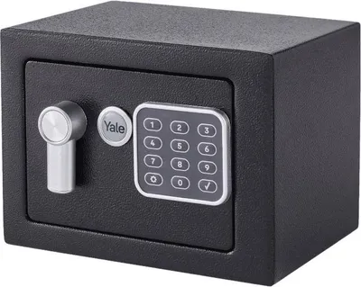 Produktbild von Yale Elektronischer Tresor mini, YSV/170/DB2, safe mit Code & Schlüssel, Schwarz