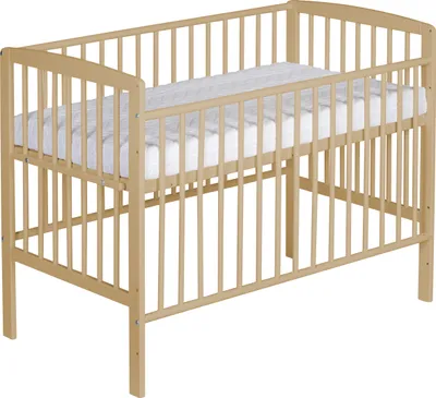 Produktbild von Schardt Micky Plus Beistellbett, natur, 60x120 cm, für Boxspringbetten, Massivholz Buche, Gitterbettfunktion, ab Geburt
