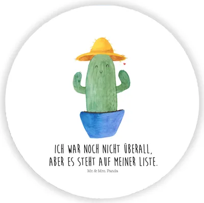 Produktbild von Mr. & Mrs. Panda magnet Kaktus Hut - Weiß - Geschenk, Weltreise, für fotos, pinnwand, kühlschrank, Spruch, Reisen, Kakteen, Kühlschrankmagnet, whiteboardmagnet