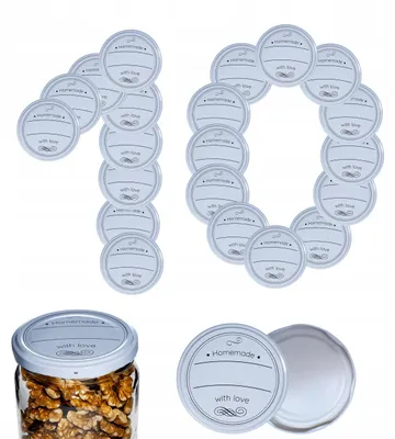 Produktbild von Wamar-Sosenka Twist-off Deckel für Gläser, 82mm, 10 Stück, Muster D