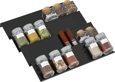 Produktbild von Famanu Kräuterlade-Organizer verstellbar – Erweiterbar von 20 cm bis 40 cm – Ideal für Kräutergläser