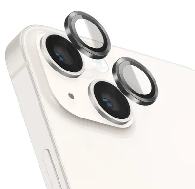 Image de Zanaé, coque de protection pour iPhone 14 / 14 Plus, en verre trempé et en aluminium, couleur noire