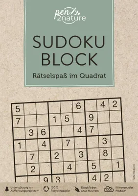 Produktbild von Sudoku-Block: Rätselspaß im Quadrat