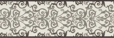 Produktbild von Versace Home Bordüre Barock Struktur weiß anthrazit 93547-2