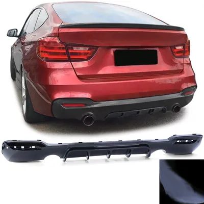 Produktbild von Diffusor schwarz glänzend für BMW GT F34 340i 2013-2021 mit M-Paket Heckdiffusor
