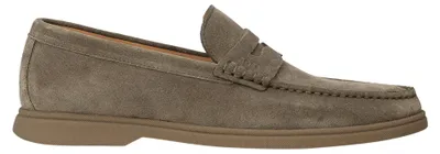 Produktbild von Boss Sienne Herren Loafers aus braunem Wildleder mit Lederfutter, normale Passform