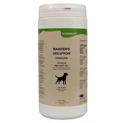 Produktbild von 1 kg Lecker.Pet® Barfer's Solution Complete Universal Nährstoff Mix Pulver für Hunde