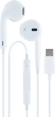 Produktbild von SCHWAIGER® Robuste kabelgebundene In-Ear Kopfhörer mit USB Type-C Anschluss, weiß
