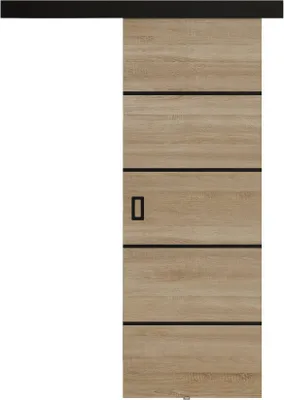 Produktbild von KIER FURNITURE Schiebetür Komplettset WERDI PLUS Sliding Door, Raumteiler Schiebetür Eiche Sonoma 66x205x1,6 cm
