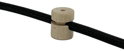 Productafbeelding van Houten Wand- en Plafondpinnen voor Textielkabels - Set van 5 Stuks