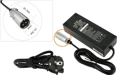 Zdjęcie produktu dla Ładowarka PowerSmart 2,2 A do akumulatorów rowerów elektrycznych 24 V, z 3-pinowym złączem