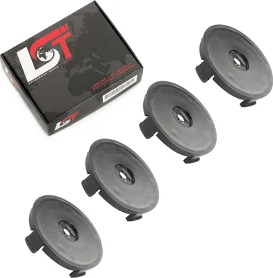 Produktbild von 4x Radnabenkappe Nabendeckel Felgendeckel Schwarz ø 55mm für SEAT SKODA VW