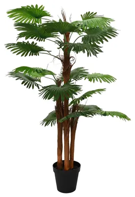 Produktbild von vidaXL Künstliche Fächerpalme Grün 60 x 25 x 170 cm Stoff und Bambus