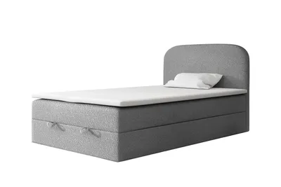 Produktbild von VELAR Boxspringbett mit bettkasten "BOUCLE 3", 120 cm, Grau